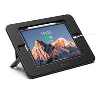 ELETIUO Bamboo Tablet Drawing Stand Holder-Portable&Multi-Angle Adjustable,Tablet Stands Riser with Pencil Wireless Charging,Compatible with 12.9/13 inch iPad Pro,iPad Air/Mini(9.7"-13"),Black