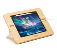 ELETIUO Bamboo Tablet Stand with Pencil Wireless Charging for 9.7"-13" Devices,Multi-Angle Adjustable Stand for Drawing,Compatible with iPad Air/Mini & iPad Pro 10.5/11/12.9/13inch
