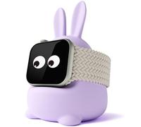 ELETIUO Charger Stand Compatible with Apple Watch Series 49/45/44/42/41/40/38mm (Ultra2/Ultra/9/8/7/6/SE2/SE/5/4,Silicone iWatch Charging Organizer,Supports Night Stand Mode,Purple
