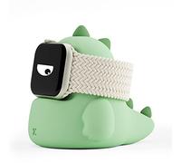 ELETIUO Charger Stand Compatible with Apple Watch Series Ultra2/Ultra/10/9/8/SE2/7/6/SE/5/4/3/2/1 (49/46/45/44/42/41/40/38mm),Dinosaur iWatch Charging Dock,Supports Nightstand Mode,Mint Green