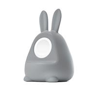 ELETIUO Charger Stand Silicone Dock Holder Compatible with Apple Watch Series 8/Ultra/SE2/7/6/SE/5/4/3/2/1 (49/45/44/42/41/40/38mm),Bunny iWatch Charging Dock,Supports Nightstand Mode,Grey