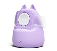 ELETIUO Charging Display Stand Compatible with Apple Watch Series 49/45/44/42/41/40/38mm iWatch Ultra/8/SE2/7/6/SE/5/4/3/2/1,Cute Ear Silicone Charging Dock Station Holder, Add Night Stand Mode,Purple