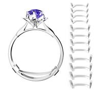 ELETIUO Filled Metal Ring Guard Set for Loose Rings,12 Pack 3 Sizes for Different Band Widths,Invisible Ring Size Adjuster Tightener Spacer Fitter