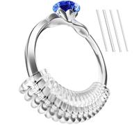 ELETIUO Ring Size Adjuster,16 Pack of Invisible Silicone Guards in 4 Sizes for Loose Rings, Adjustable Spiral Tighteners Resizer for Men and Women