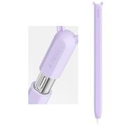 ELETIUO Silicone Case Compatible with Apple Pencil (USB-C),Protective Holder Grip Sleeve with Cap Accessories,Anti-Slip Cover Supports Magnetic for Apple Pencil 3rd Generation,Ear Purple