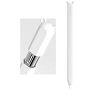 ELETIUO Silicone Case Compatible with Apple Pencil (USB-C),Protective Holder Grip Sleeve with Cap Accessories,Anti-Slip Cover Supports Magnetic for Apple Pencil 3rd Generation,Ear White