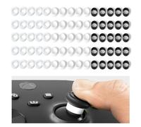 ELETIUO Silicone Joystick Protectors,Invisible Elastic Protective Guard Compatible with Steam Deck/Xbox/PS4/PS5/Switch Pro Game Controller Accessories, 60 Pcs Transparent+Black+White