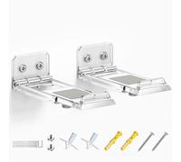 ELETIUO Soundbar Wall Mount Bracket for Samsung, LG, Sony, JBL, Vizio, Sonos and More, Depth Adjustable 3.5”-6.1”,Hold up to 30 Lbs,Soundbar Shelf Under TV, Clear