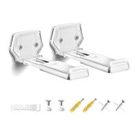 ELETIUO Soundbar Wall Mount Depth Adjustable 3.8-6.5 Inch Universal Soundbar Mount Under TV for Samsung, Sony, LG, Vizio, Bose, JBL, Sonos, Holds up to 50 lbs, Clear