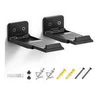 ELETIUO Soundbar Wall Mount - Universal Dual Brackets for Soundbars - Holds up to 30 Lbs - Adjustable Extendable 3.5" to 6.1" - Compatible with Samsung, Vizio, Sony, LG, JBL & More - Black