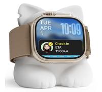 ELETIUO Watch Charger Stand Compatible with Apple Watch Series 49-38mm iWatch Ultra2/Ultra/ 10/9/8/ SE2/7/6/SE/ 5/4/3/2/1,Silicone Charging Dock Organizer Supports Night Stand Mode,White