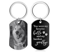 Eletizy Customize Stainless Steel Keyring Personalized Photo Text Single & Double-sided Customization Pendant Dog Tag Photo Keyring