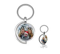 Eletizy Customize Stainless Steel Keyring Personalized Photo Text Single & Double-sided Customization Pendant Dog Tag Photo Keyring