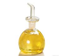 ELETON Round Pot Shape Oil and Vinegar Bottle, Glass Olive Oil Dispenser Bottles Storage, 8 oz Cruet