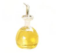 ELETON Round Pot Shape Oil and Vinegar Bottle, Glass Olive Oil Dispenser Bottles Storage, 8 oz Cruet
