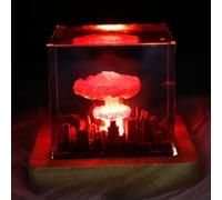 eletriace Mushroom Cloud Nuclear Blast Lamp Ornament, Atomic Bomb Model Atmospheric Lamp, Epoxy Resin Night Light, Children's Room as Well as Living Room Decor, Creative for Friends