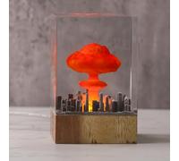 eletriace Mushroom Cloud Nuclear Blast Lamp Ornament, Atomic Bomb Model Atmospheric Lamp, Epoxy Resin Night Light, Bedroom Living Room Decor, Suitable for The Holidays