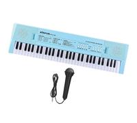 Eletric Piano Keyboard Instrument Toy 61 Keys Educational Musical Toy Music Electronic Keyboard for Outdoor Party Teaching, Blue