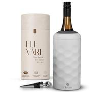 Elevàre Wine Cooler with Stopper | Up to 6-Hours Chill | Double-Walled Stainless Steel | Premium Gift-Ready Cooler for Wine & Champagne Lovers | White