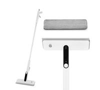 Swan Elevate 2-in-1 Extendable Window Cleaning Tool with Microfibre Pad and Squeegee, Dual Triggers, Handheld and Extended Cleaner, White