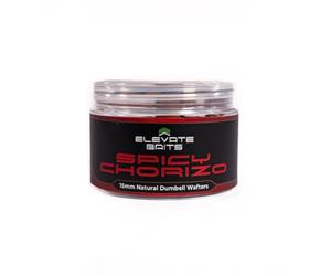 ELEVATE BAITS Spicy Chorizo 15mm x 12mm Natural Dumbell Wafters