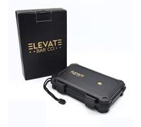 Elevate Bar Co.™ Travel Humidor Cigar Carrying Case - 5- Count- Waterproof, Crushproof, Airtight Seal, Durable Black Portable Case