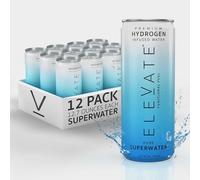 ELEVATE Hydrogen Infused SuperWater (12 pack). Highest Hydrogen (3-5 PPM) and -650 ORP (Oxidation Reduction Potential). Supports Recovery, Energy, Hydration, Focus, and Endurance.