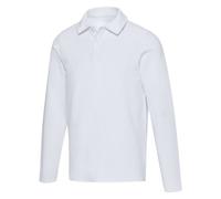 Elevate Men's Apollo Long-Sleeved Polo Shirt in White | Size: XS Elevate White XS