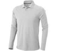 Elevate Men's Oakville Long Sleeve Polo Shirt in Grey | Size: Large Elevate Grey L