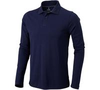 Elevate Men's Oakville Long Sleeve Polo Shirt in Navy | Size: Small Elevate Navy S