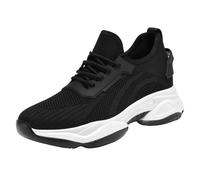 Elevate Shoes Men's 6/8/10 cm Shoes The Larger Make Invisible Height Elevator Shoes Summer Mesh Elevateshoes Lightweight Breathable Trainers Raising Casual Shoes Unisex Size 35-46, B2 black 10 cm, 36