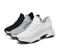 Elevate Shoes Men's 6/8/10 cm Shoes The Larger Make Invisible Height Elevator Shoes Summer Mesh Elevateshoes Lightweight Breathable Trainers Raising Casual Shoes Unisex Size 35-46, A1 white 6 cm, 7 UK