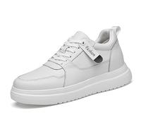 Elevate Shoes Men's Sports - 2025 Trainers Men's Invisible Lifting 6 cm Sports Shoes Ultralight Airy Trainers Comfortable Soft Running Shoes Outdoor Platform Hiking Shoes Leisure Shoes for Men, White