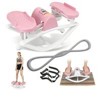 Elevate Step, 15mins of Fun Fitness a Day, The Rock Stepper with Pull Ropes for Upper Body Exercises, No Assembly, Full-Body Burn, Built-In Digital Counter, Low-Impact & Knee-Friendly (Pink)