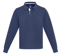 Elevate Women's Clyde Cotton Rugby Polo Sweatshirt in Navy | Size: 2XL Elevate Navy 2XL