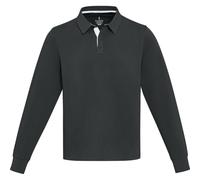 Elevate Women's Clyde Cotton Rugby Polo Sweatshirt in Black | Size: 2XL Elevate Black 2XL