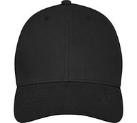 Elevate Unisex Adult Davis 6 Panel Cap (One Size) (Solid Black)