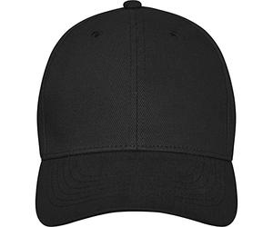 Elevate Unisex Adult Davis 6 Panel Cap (One Size) (Solid Black)