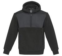 Elevate Men's Evans Hooded Sherpa Fleece Sweater Top in Black | Size: XS Elevate Black XS