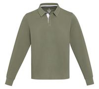 Elevate Women's Clyde Cotton Rugby Polo Sweatshirt in Green | Size: Small Elevate Green S
