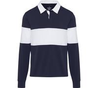 Elevate Women's Clyde Cotton Rugby Polo Sweatshirt in Mid Navy | Size: Large Elevate Mid Navy L