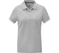 Elevate Women's Morgan Heather Polo Shirt in Pale Grey | Size: XS Elevate Pale Grey XS