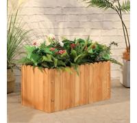 Elevate Your Garden: Yellow Raised Wooden Planter Boxes for Vetables & FlowersSturdyContainers for Balcony & Garden100x30x30cm