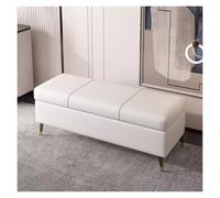 Elevate Your Space: 120CM White Faux Leather Storage Bench with Lift Top, Stylish Upholstered Footstool for Bedroom, Living Room, Entryway - Versatile & Chic