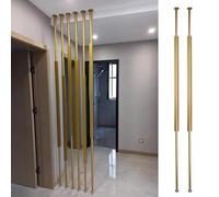 Elevate Your Space with 2-Piece Gold Floor-to-Ceiling Room Divider Poles - Stylish DIY Partition Bars for Hotel Cubicle Decor and Home Use (110cm/43.3in)