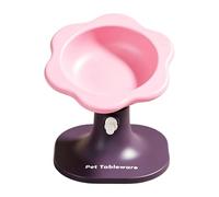 Elevated Adjustable Cat and Dog Bowl, Non-Slip Stand, Dual Use, Food, Water, Neck Protection, Poached Egg, Shape, Stable Feeding Station, Anti-Spill, Indoor