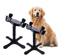 Elevated Adjustable Dog Bowl Feeding Stand, 3 Heights and Tiled Ajudst, Compatible with Moost Feeding Bowls, Great for Medium Large Dogs(No Bowl Included)(2 Pack)