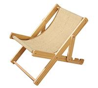 Elevated Cat Bed 4 Gear Adjustable Safe Cat Hammock Bed Breathable Indoor for Small Pets (Sisal Style)