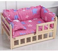 Elevated Cat Bed with Guardrail, Orthopaedic Dog Sofa with Washable Cushion for Indoor/Outdoor Use, Large/Medium Small Dogs Arthritis Pain Relief