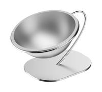 Elevated Cat Bowl - 15 x 15.5 cm Raised Tilted Cat Bowl, Long Term Use | Large Raised Pet Food Accessories with Stable Base, Stainless Steel Tilting Dog Bowl for the